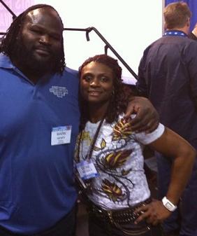 Dione Wessels and her good friend Mark Henry